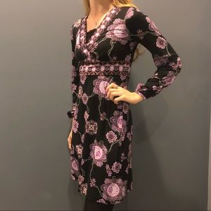 Inc international concepts 70s vibes floral paisley bell sleeve dress small